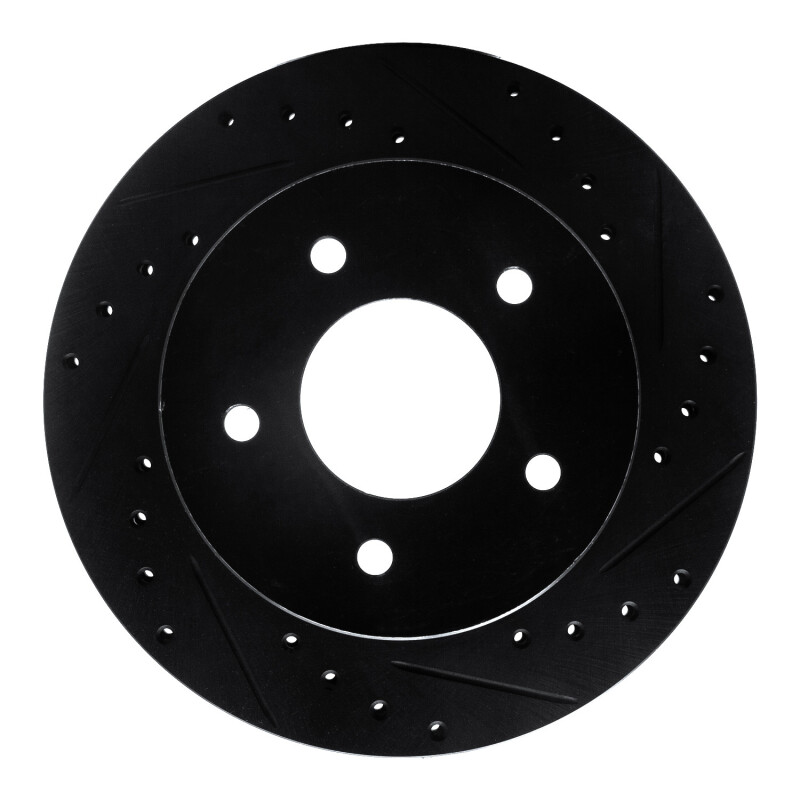 Chevrolet ASTRO Brake Rotor (1) - Front Right - R1 Concepts - Drilled & Slotted - Black - `90-`02